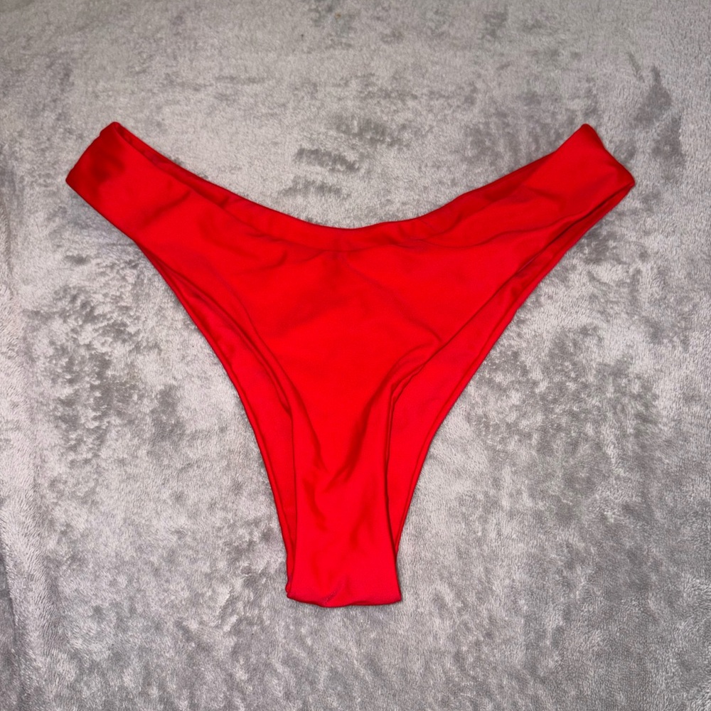 Red High-Cut Bikini Bottom